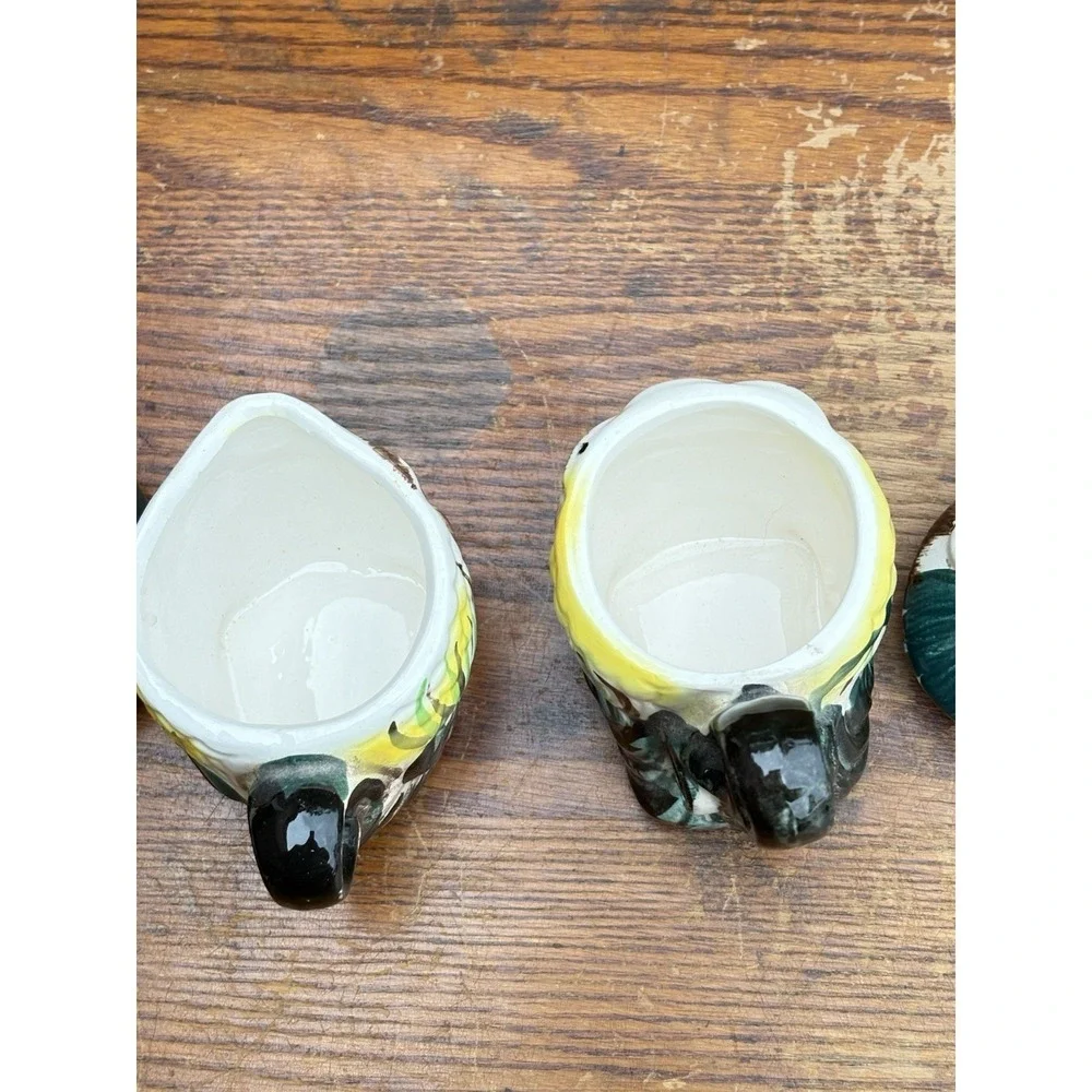 Rooster & Hen Chicken Salt Pepper/Sugar Creamer Folk Art Farmhouse  Japan